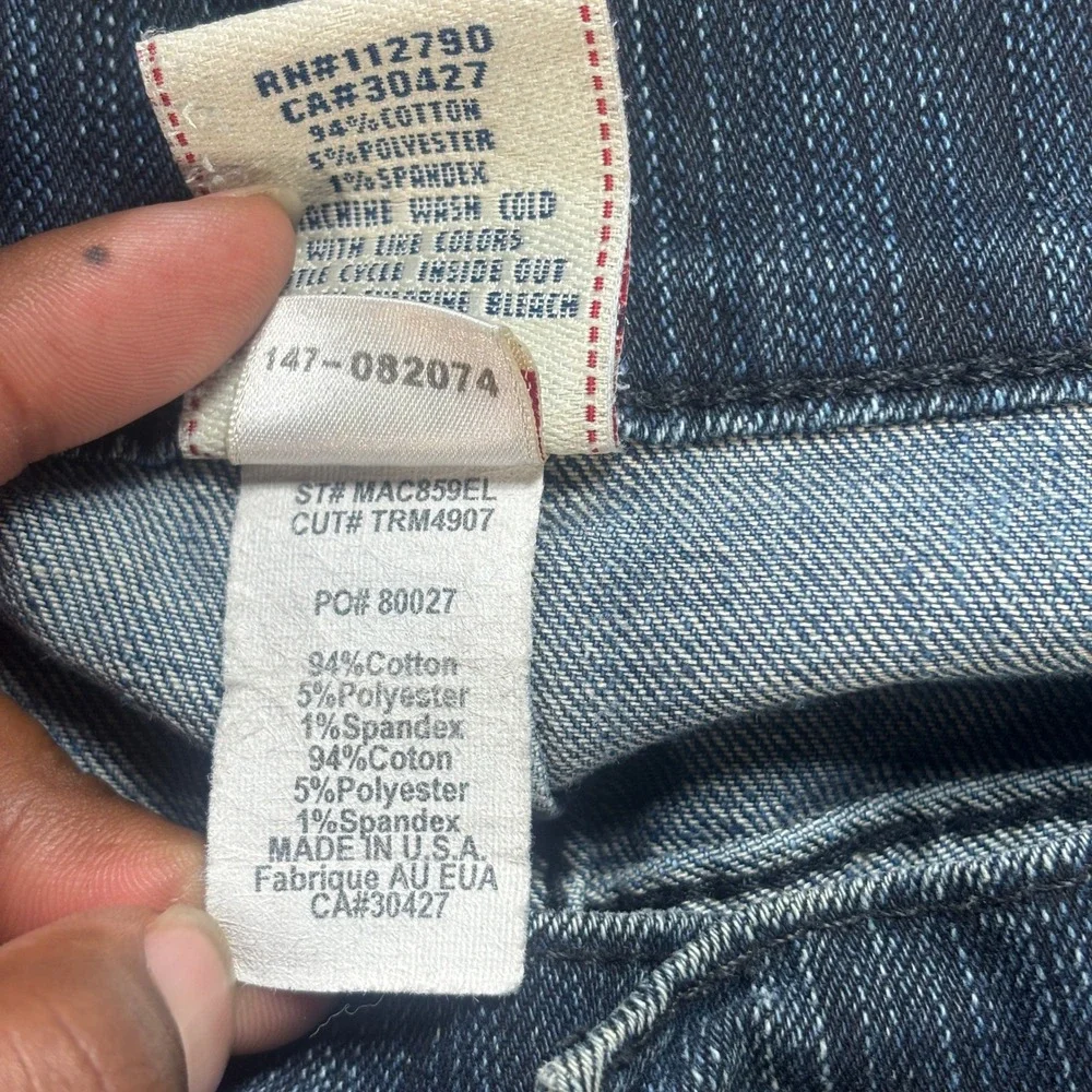 True Religion Ricky Men's 34 Jeans Straight Leg Dark Wash Made in USA MAC859EL